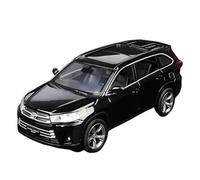 WHYMIRRJ Diecast 1:32 For Toyota Highlander SUV Scale Alloy Car Models Realistic Luxury Full Door Metal Vehicle Model Display Present(Black)