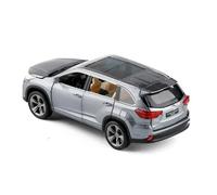 WHYMIRRJ Diecast 1:32 For Toyota Highlander SUV Scale Alloy Car Models Realistic Metal Vehicle Model Display Collection Souvenirs Present(Silver)