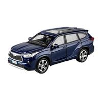 WHYMIRRJ Diecast 1:32 For Toyota Highlander SUV Scale Alloy Car Models Simulation Pre-built Metal Vehicle Model Display Present(Blue)