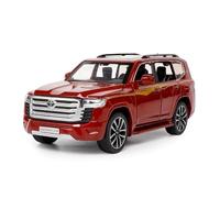 WHYMIRRJ Diecast 1:32 For Toyota Land Cruiser SUV Alloy Car Models Scale Luxury Metal Vehicle Model Display Ornaments Collection Present(Red)