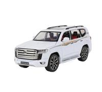 WHYMIRRJ Diecast 1:32 For Toyota Land Cruiser SUV Alloy Car Models Scale Luxury Metal Vehicle Model Display Ornaments Collection Present(White)