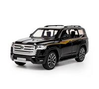 WHYMIRRJ Diecast 1：32 For Toyota Land Cruiser SUV Alloy Car Models Scale Luxury Metal Vehicle Model Display Ornaments Collection Present(Black)