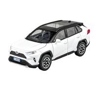WHYMIRRJ Diecast 1:32 For Toyota RAV4 SUV Alloy Car Models Scale Luxury Metal Vehicle Model Display Ornaments Collection Present(White)