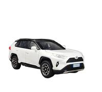 WHYMIRRJ Diecast 1:32 For Toyota RAV4 SUV Scale Alloy Car Models Realistic Luxury Full Door Metal Vehicle Model Display Present(White)