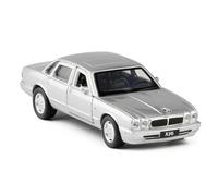 WHYMIRRJ Diecast 1:36 For Jaguar XJ6 Scale Alloy Car Models Openable Door Vehicle Model Display Decor Ornaments Collection Present(Silver)