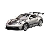 WHYMIRRJ Diecast 1:36 For Porsche 911 992 GT3 RS Alloy Racing Car Model Exquisite Scale Vehicle Model Kits Collection Souvenirs Present(Silver1)