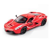 WHYMIRRJ Scale Model 1:24 For Ferrari Laferrari Scale Alloy Car Models Vehicle Model Display Simulation Vehicle Collection Ornaments Pre-Built Vehicles Model(Fxxk red)