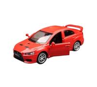WHYMIRRJ Scale Model 1:41 For Mitsubishi Lancer Evolution X 10 Alloy Car Models Scale Model Kits Realistic Vehicle Models Collection Pre-Built Vehicles Model(Red)