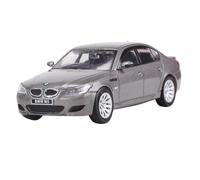 WHYMIRRJ Scale Model 1:64 For BMW M5 E60 Scale Alloy Car Models Miniature Replica Vehicle Model Simulation Decoration Collection Pre-Built Vehicles Model(Silver)