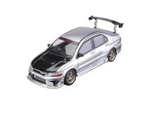 WHYMIRRJ Scale Model 1:64 For Mitsubishi Lancer Evolution EVO Alloy Car Models Simulation Vehicle Model Collection Ornaments Souvenirs Pre-Built Vehicles Model(Silver)