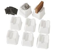 Whynonap 3 Inch Bed Risers for Wheels, 8 Pack Furniture Risers, White