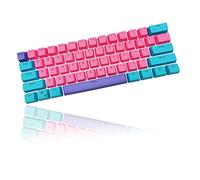 WHYSP 61 PBT Purple Keycaps for 60 Percent Keyboard, Ducky One 2 Mini Keycaps Set Backlit for Cherry MX and Gateron Switches 60% Mechanical Keyboard RK61/Apex pro 2/Anime/Joker（Rose）