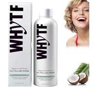Whyte Oil Pulling,White Oil Pulling Rinse,Mouthwash with Organic Cold-Pressed Coconut Oils, Cold-Pressed Coconut Mouthwash,Spearmint Oils Pullings Rinses,Cleans Deeply Freshens Breath (1)