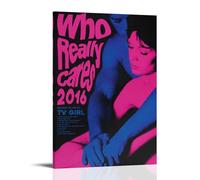 WHYUOH TV Girl Album Poster Who Really Cares Poster Canvas Wall Art Home Decor Painting Decorative Posters for Living Room Bedroom 12x18inch(30x45cm) Frame-style