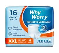 WhyWorry Incontinence Pants for Women and Men, XXLarge, 16 Count