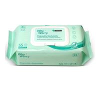 WhyWorry Wet Wipes for Adults Extra Large 20x30 cm Body Cleaning Wipes for