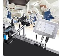 WHYYDSS 12.7mm/25.4mm Industrial Inkjet Printers, Small Printer Inkjet Coder, Automatic Coding Machine Online Assembly Line Batch Date/Number Coding and Marking Machine 25.4mm