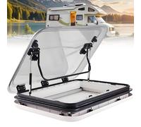 WHYYDSS RV Caravan Roof Vent, 50/70/80 x 50cm Cut Out RV Caravan LED Skylight, Window Roof Top Vent with Sunshade, Anti-UV Roof Vent Hatch, for Caravan Trailer 50x50cm