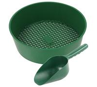 Whyzsjnclg 2 Pcs/Set Soil Sifter Round Plastic Compost Sifter Mesh Sifting Compost Soil Fine Classifier for Gardening Dirt, Sand, Rock, Filtration, and Bonsai