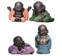 Whyzsjnclg 4 Smiling Buddha Laughing Buddha Statue Adorable Figurine 4 Lovely Little Cutest Baby Great Details Giftable Make You Happy, Ornaments