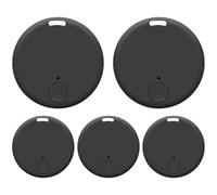 Whyzsjnclg 5Pcs GPS Trackers, Anti-Lost Round Key Finder Plastic Tracking Device for Children, Dogs, Pets, Cats, Wallet, Keychain, Luggage, Alarm Reminder, Key Finder