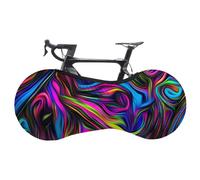 Whyzsjnclg Bike Covers, Bike Covers for Wheel, Anti-Dust High Elastic Storage Bag, Washable Colorful Print Protective Gear for Tires 26-29 Inches, For Outside Storage