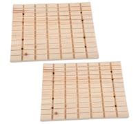 Whyzsjnclg Bunny Scratch Pad, 2Pcs Rabbit Scratching Pad Safe Fun Natrual Wooden Bunny Scratch 8x11x0.6in Stress for Indoor