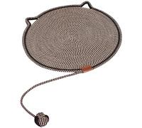 Whyzsjnclg Cat Scratch Mat 16.5in Cat-Shaped Cat Scratch Pad with Roped Ball Scratch-Resistant Washable Fabric Cat Scratchers for Indoor Cats, Gifts for Cats Cat Scratch Mat