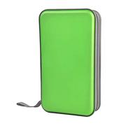 Whyzsjnclg CD Holder CD Case Wallet DVD Binder DVD Organizer Storage Bag Hard Plastic 80 Capacity Portable Green, CD Holder
