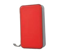 Whyzsjnclg Cd Wallet, CD Holder Case Wallet DVD Binder DVD Organizer Storage Bag Hard Plastic 80 Capacity Portable Red