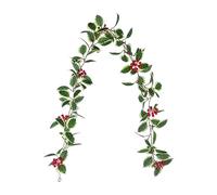 Whyzsjnclg Christmas Garland Artificial Holly Leaves and Berries Garland Hanging Decoration for Door Style 2 Christmas