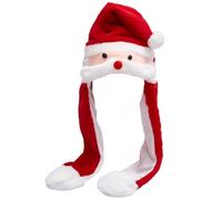 Whyzsjnclg Christmas Hat, Moving Ear Hat Fluffy Free Size Christmas Cute Cartoon Crazy Thermal Festive Winter with Moving Ears Gifts for Kids, Adults, Santa, With