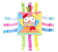 Whyzsjnclg Fidget Toys For Toddlers 1-3, Toddler Travel Toys with 6 Pair Buckles Bee Pattern Educational with Numbers on Back & Built-in Pocket Sounding Toddler Toy, Style, Educational