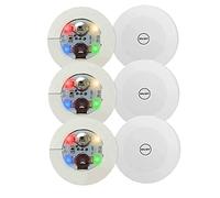 Whyzsjnclg LED Drink Coaster, 6pcs Round LED Bar Coasters, White, 4CM, Not Dishwasher Safe