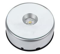 Whyzsjnclg LED Light Base for Crystal Seven Color Changing Rotating Display Stand with LED Light for Crystal Photo Cube Glass Art NO Battery and Adapter, Base