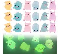Whyzsjnclg Mini Resin Luminous Pig 36Pcs Cute Mini Pigs Glow in the Dark 0.79 Inch Animal Figurines Car Accessories Landscape Potted Plant Decor DIY Craft Keychain, Resin Luminous Pig