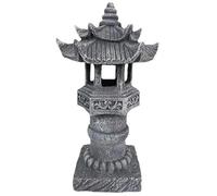 Whyzsjnclg Pagoda Garden Statue, Japanese Pagoda Statues, Waterproof Solar Lantern, 4.8x4.8x12 inch Decorative for Garden Yard Lawn Balcony, Patio, Porch