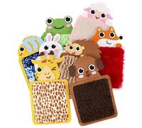 Whyzsjnclg Sensory Toys, 8PCS Sensory Mats Set, Soft Animal Themed Toys with Different Textures Engaging Stress Relief and Focus Board for Development, Mat for Daily Use