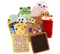 Whyzsjnclg Sensory Toys, 8PCS Sensory Mats Set, Soft Animal Themed Toys with Different Textures Engaging Stress Relief and Focus Board for Development, Mat