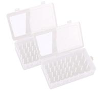 Whyzsjnclg Spool Holder, Sewing Thread Storage Holds 42 Spool 2PCS Thread Holder Empty Visible Cotton Reel Storage Plastic Leakproof Sewing Box for Embroidery Spools Transparent, Cotton Reel