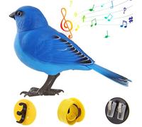 Whyzsjnclg Toy Birds For Kids, Electric Singing and Chirping Bird Toy Interactive Birds Motion and Sound Activated Bird Battery Operated Robot for Kids Gifts, Blue Tit, Toys For