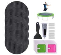Whyzsjnclg Trampoline Patch Repair Kit, 4x4in Trampoline Patch for Holes or Tears Replacement, for Repair, Set 1(17Pcs)