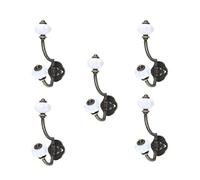 Whyzsjnclg Wall Clothes Hooks, Wall Clothes Hooks Retro Antique Ceramic Coat for Bathroom Bedroom Kitchen Bronze 5 Pcs