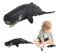 Whyzsjnclg Whale Toy, Sperm Whale Toy 8x3x2 Inch Figurine Artificial Realistic with Mouth Open for Decoration, Education & More