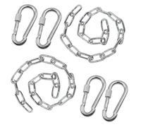 WHZAZGW Heavy Gate Chain Lock,Stainless Steel Gate Latches Link Lock with 2 Quick Locking Carabiner Clip Hooks for Livestock Horse Goat Cows Stall,Outdoor Fence Gate,Barn