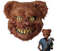 WHZHSTAR Halloween Mask Horror Bear Mask - Scary Full Face Mask for Children & Adults, Halloween Horror Bear Mask with Clear Field of View & High for Halloween Costume & Carnival