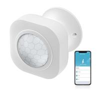 Wi-Fi Motion Sensor: Tuya Smart PIR Motion Detector with App Alerts, Battery Powered, Infrared Wireless Alarm System for Alarm System & Smart Home Automation (wifi version)