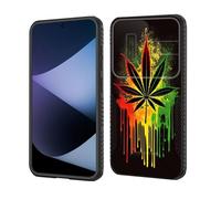 wiaekosef for Galaxy S26 Plus Case Built in Slide Camera Lens Cover,Heavy Duty Shockproof Protection Dual Layer Case for Samsung Galaxy S26 Plus 6.7" 2026,Marijuana Leaf Weed