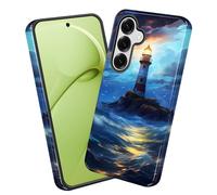 wiaekosef for Galaxy S26 Plus Case,Heavy Duty Dual Layer Hard PC & Soft Silicone Rugged Bumper Shockproof Protective Case for Samsung Galaxy S26 Plus 6.7 inch 2026,Lighthouse in Storm