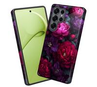 wiaekosef for Galaxy S26 Ultra Case,Heavy Duty Dual Layer Hard PC & Soft Silicone Rugged Bumper Shockproof Protective Case for Samsung Galaxy S26 Ultra 6.9 inch 2026,Peony Floral Bouquet